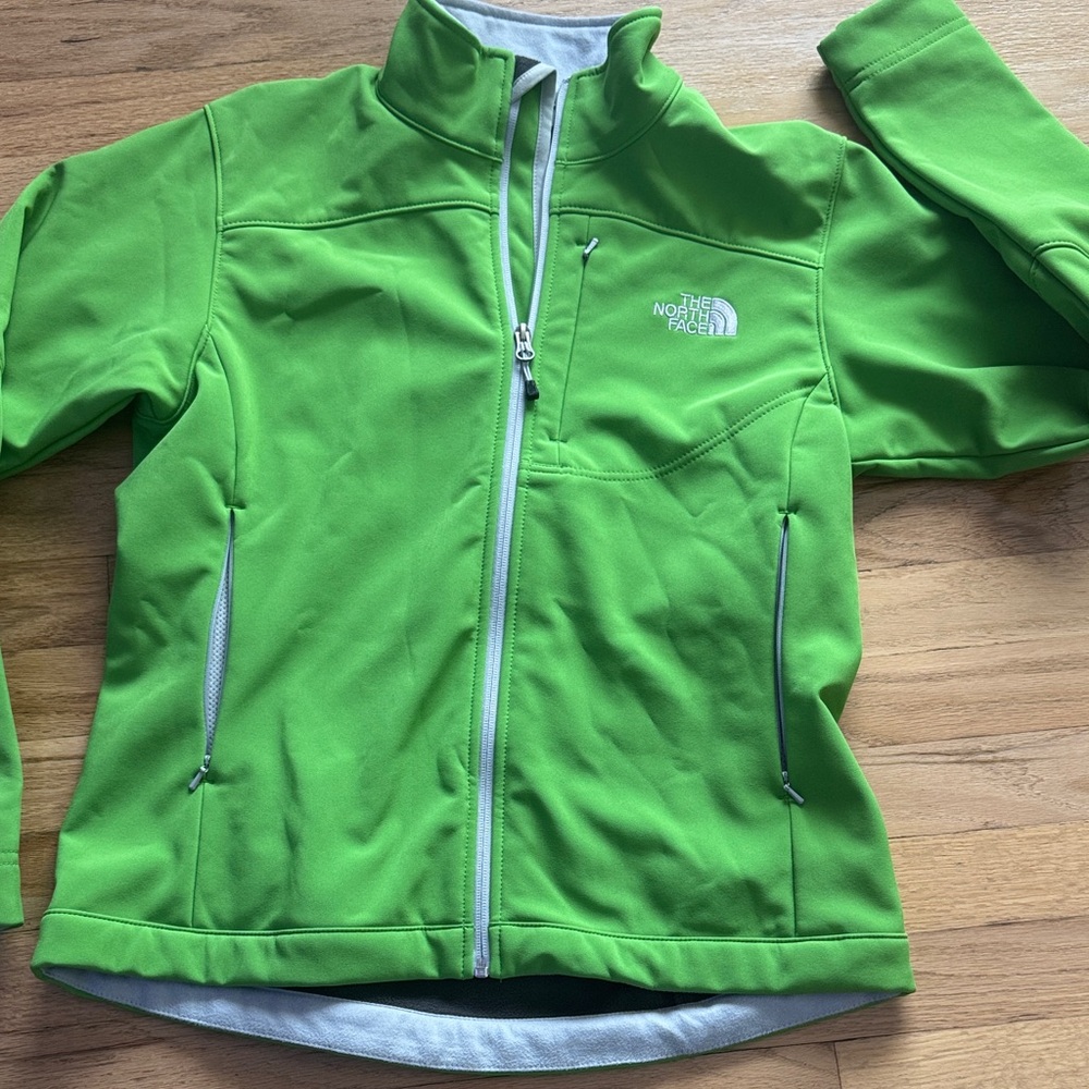 The North Face Lime Green Softshell Jacket